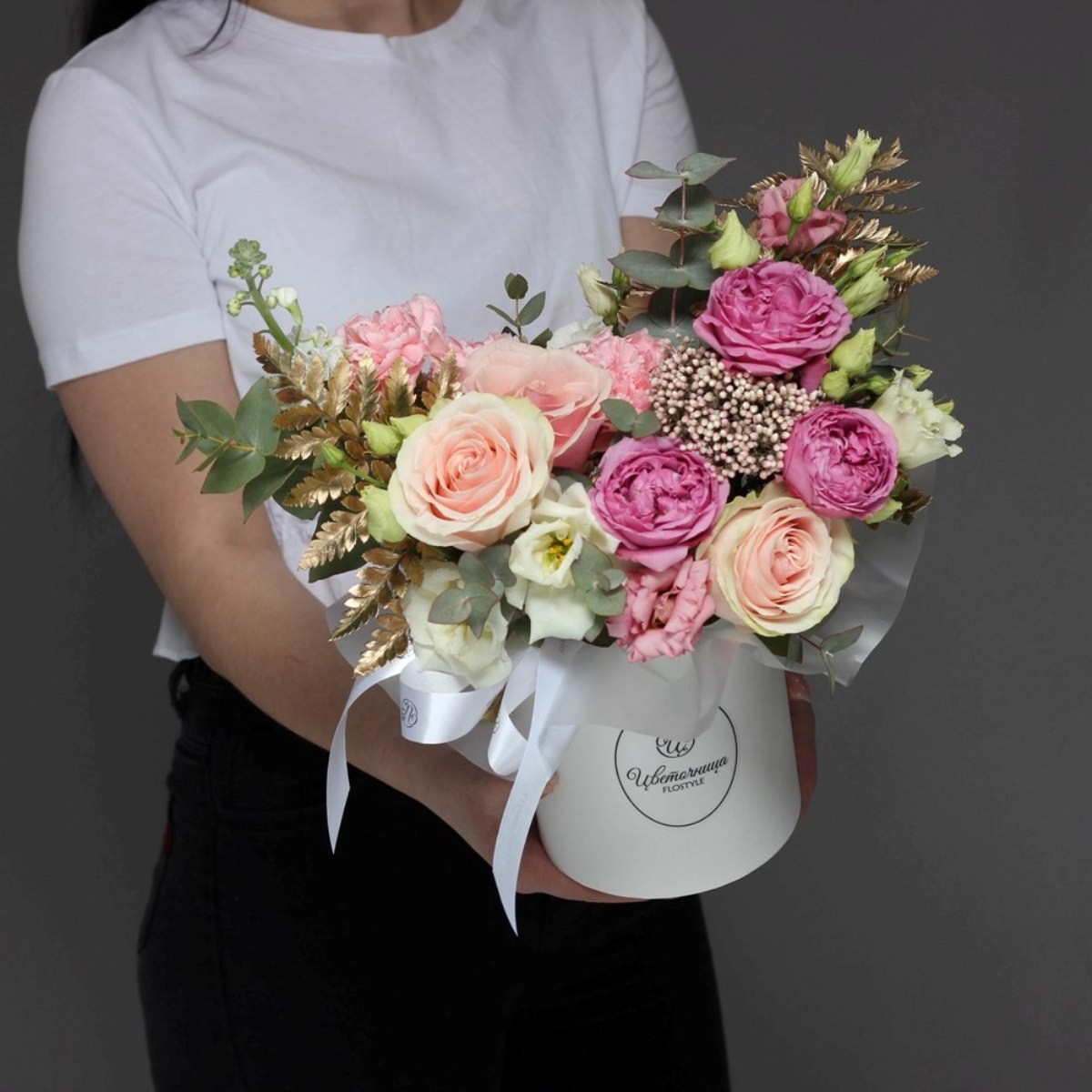 Букет цветов в коробке